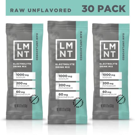 LMNT Zero-Sugar Electrolytes Powder (30 Pack) Raw Unflavored Dubai